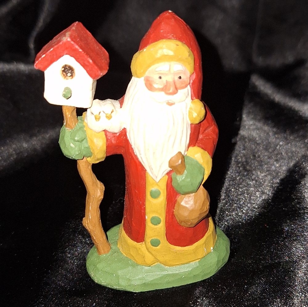 Rare Susan Smith Santa Figurine~Hand Painted Resin~House of Hatten~1999